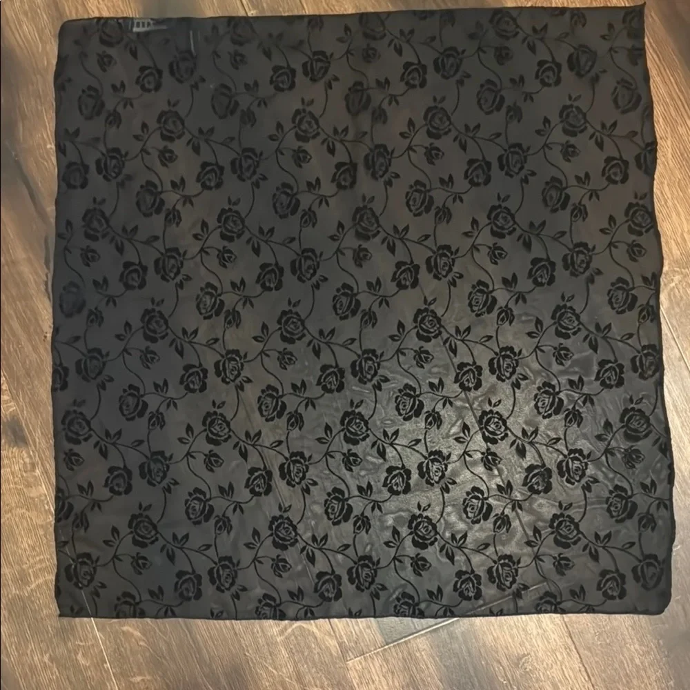 Express Sheer Black Floral Scarf